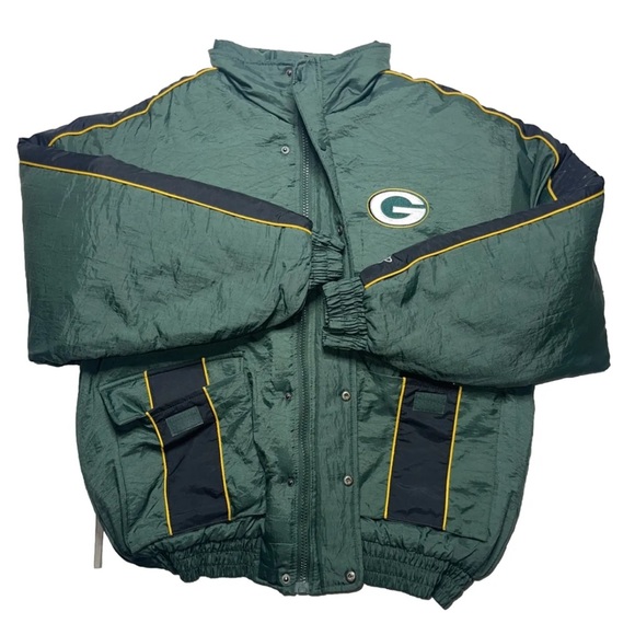 Vintage Green Bay Packers Hooded Jacket Men's large NFL Logo 7 Size 27X29 - Picture 1 of 6